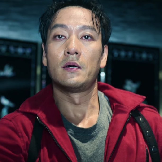 hoshiblunt's tweet image. sweaty haesoo with hair falling out of his gel save me please