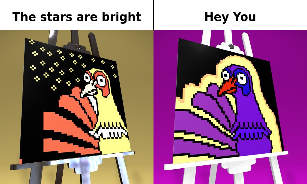 ArtSchoolFC's tweet image. Vote for one of these pixel paintings to earn $PAINT or enter a Popularity Contest with your own to earn $CLOUT.
#algorandNFTs #algofam
discord.gg/37w7PgqqmJ #octobit #pixelart
