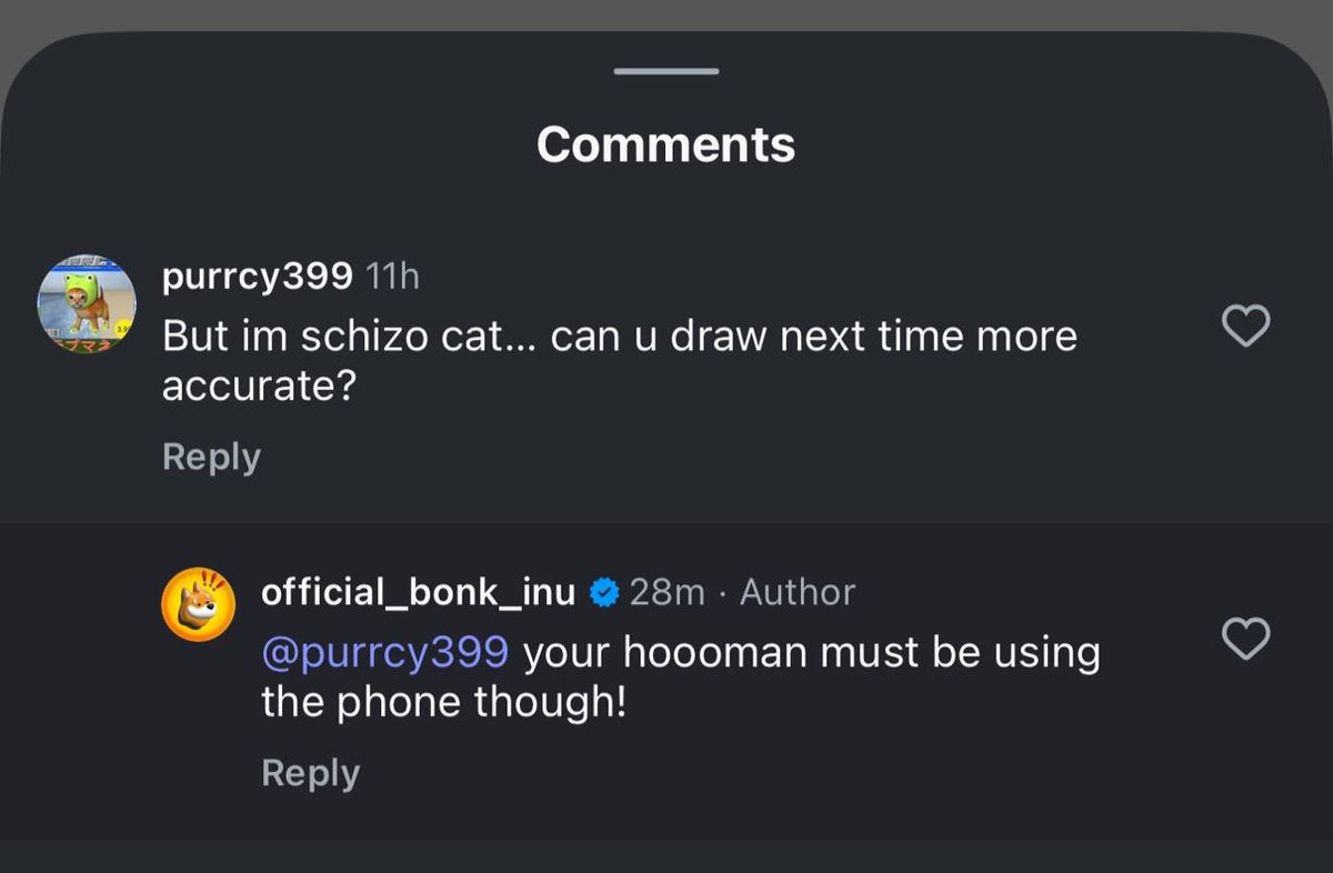official $purrcy IG account just got <a href="/bonk_inu/">BONK!!!</a> reply, probably nothing 👀

instagram.com/reel/DMgn1JpBy…