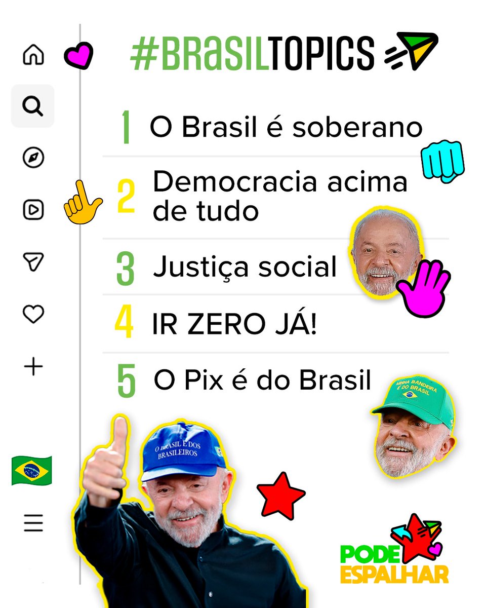 lulaverso's tweet image. Aqui no Brasil não se fala em outras coisas! Estamos do lado das pautas que protegem o país e cuidam do povo 🇧🇷