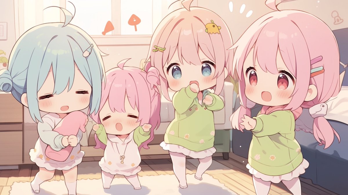 takuma0083's tweet image. 栞：みなさん
おはよぉございますぅ🍀

莎緒：今日はリミッター解除の日です🌸

綾：いっぱぁ・・・い食べるにゃ

四葉：おにくぅ💤

綾にゃん💚はぁちゃん🩷
お出かけする時起こすからまだ寝てていいのよ💚

お出かけから帰ったら会いに行きます🌸
みなさんにいい事あ〜るにゃん🍑
#AIart