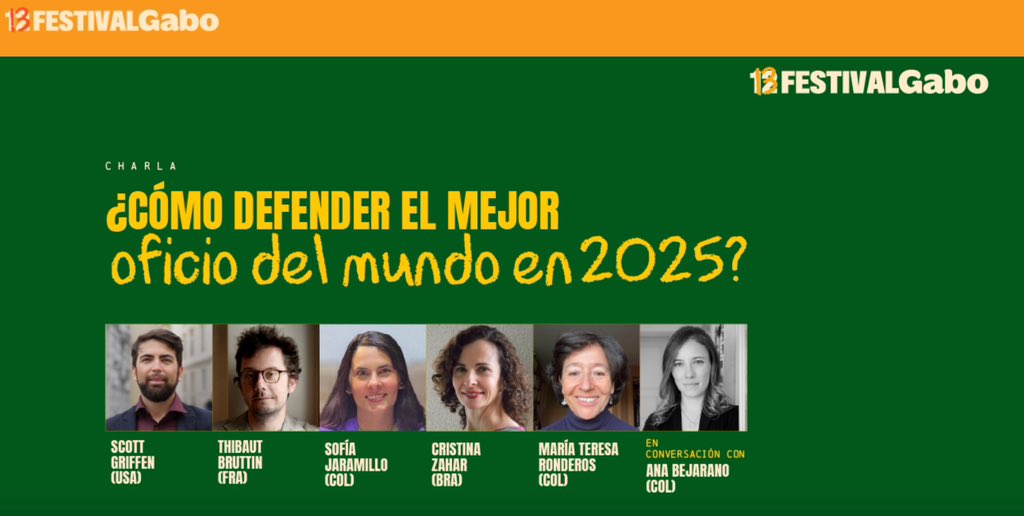 jczamora's tweet image. ¿𝗖ó𝗺𝗼 𝗱𝗲𝗳𝗲𝗻𝗱𝗲𝗿 𝗲𝗹 𝗺𝗲𝗷𝗼𝗿 𝗼𝗳𝗶𝗰𝗶𝗼 𝗱𝗲𝗹 𝗺𝘂𝗻𝗱𝗼 𝗲𝗻 𝟮𝟬𝟮𝟱?
Una conversación urgente y poderosa en el @FestivalGabo con #CristinaZahar del @pressfreedom, junto @AnaBejaranoRG #MaríaTeresaRonderos @scott_f_griffen @ThibautBruttin @Sofiajaroto.…