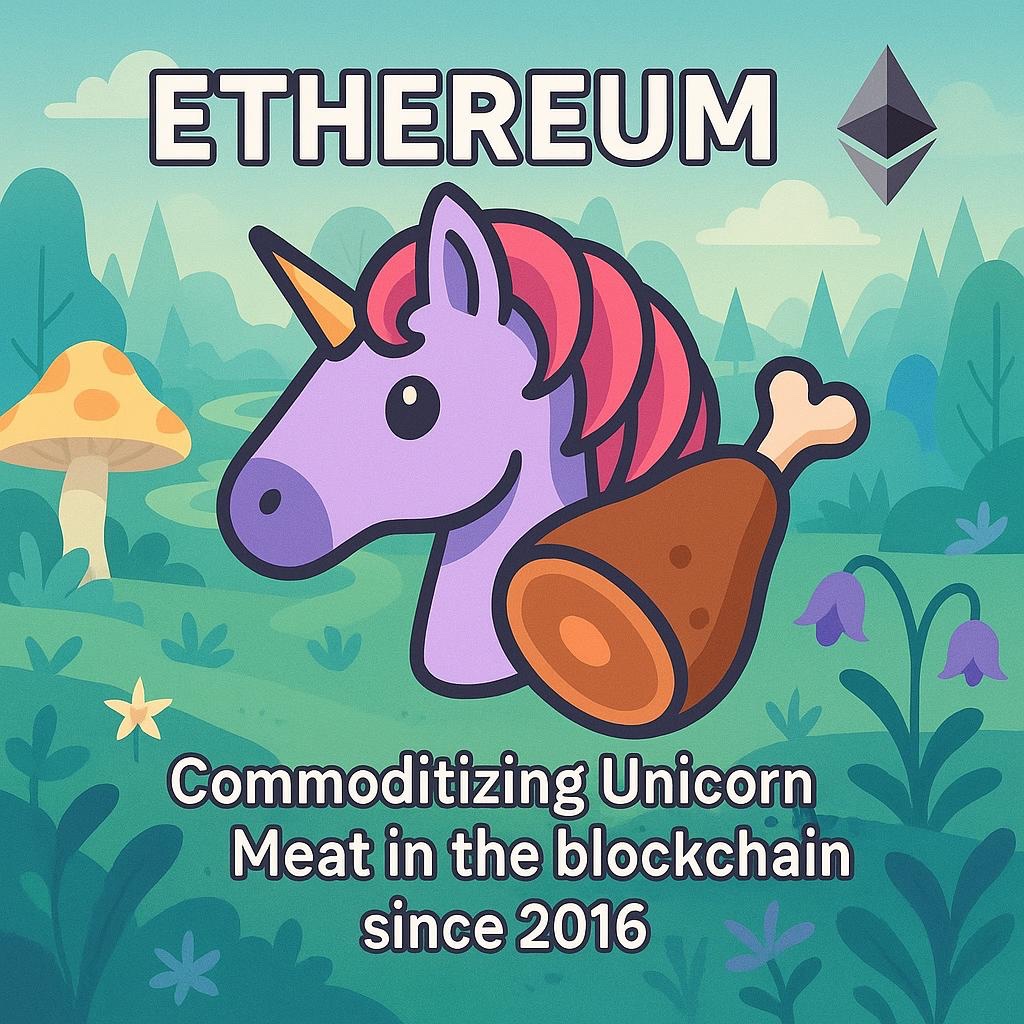 UnicornMeatETH's tweet image. Did you know that Unicorn Meat (ticker 🍖 or w🍖) was the first attempt ever of commoditizing meat markets in the blockchain?