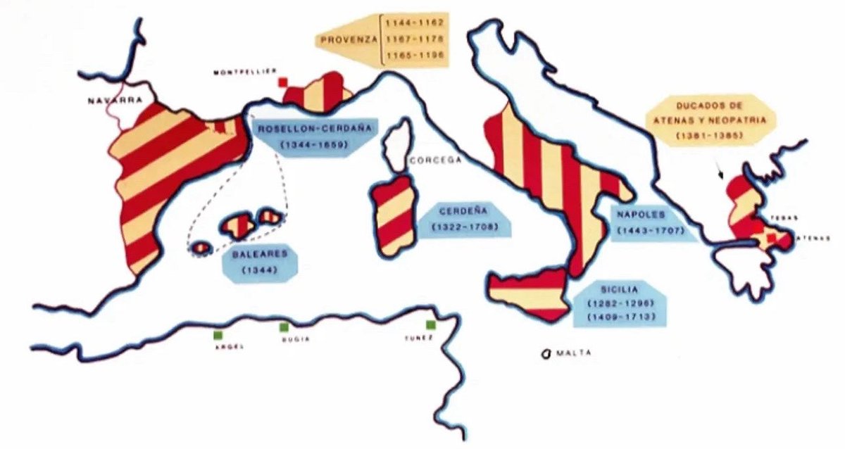 FLMIRONES's tweet image. #MIRONEWS ¿Somos conscientes, es más, lo son los italianos, sicilianos, sardos y griegos, de que la mitad de esos países con parte de Francia fueron Corona de Aragón?
Ya les digo yo que esto no se lo enseñan, y lo peor, tampoco lo saben los niños y jóvenes españoles .
Un aullido