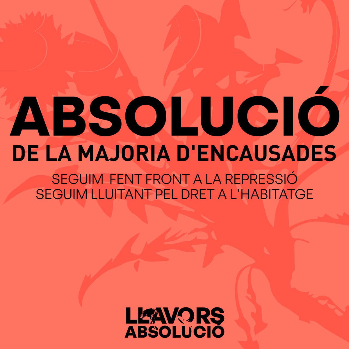 llavorsabsol's tweet image. 🟢Després de més de 4 anys de procés judicial, ha arribat la sentència per les encausades del Bloc Llavors. El jutjat RETIRA la major part de les acusacions inicials i deixa només DUES CONDEMNES MENORS per resistència a l'autoritat, de 6 mesos cadascuna!! 🎉
