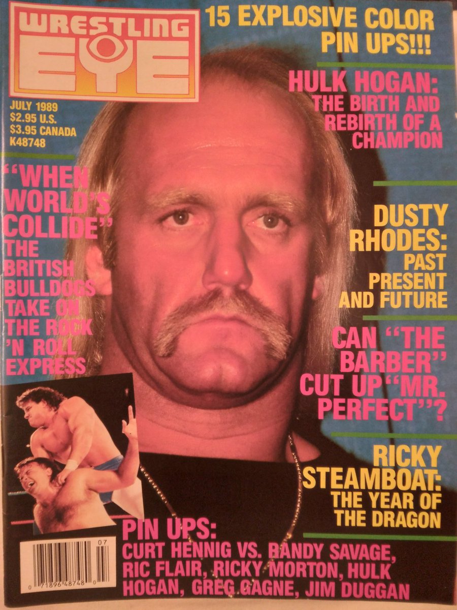 JeffArnie8's tweet image. Arnie's Archives: In our hearts and minds Hulkamania will live forever. on the cover of Wrestling Eye July 1989 #RIPHulkHogan @WrestlingIsKing @VintageWWFMag @RasslinGrenade @OxSawyer