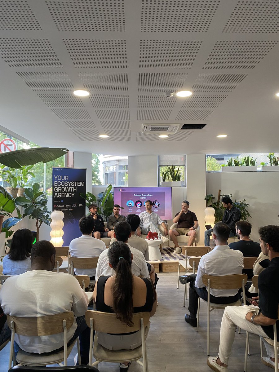 cryptaxpt's tweet image. 🔥 Solana founders panel by @SolanaPT
📍 Hosted at Lunar Strategy