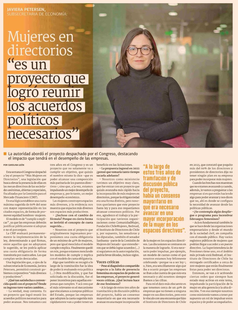 Celebramos la aprobación de la ley de mujeres en directorios: un avance concreto hacia la igualdad. Pero estos logros no son casualidad. La vida de las mujeres ha cambiado porque otras mujeres llevaron esa lucha a la política. Para no retroceder, es clave avanzar en paridad en