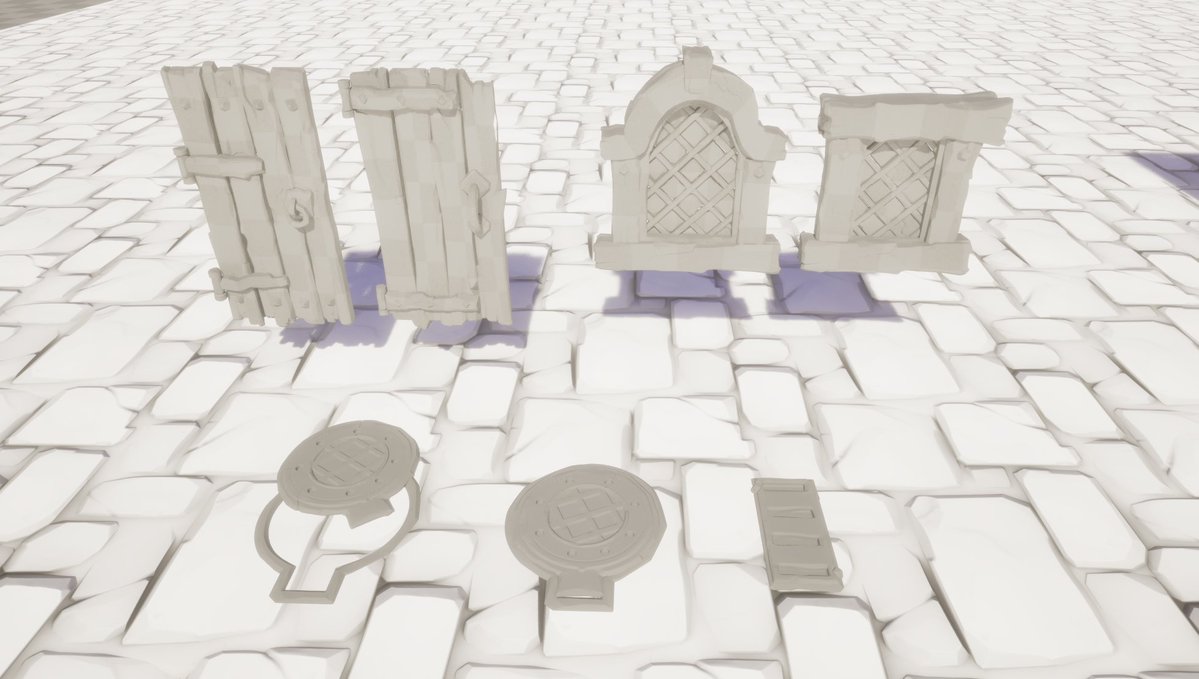 elJosby's tweet image. It's quite hard for me to get a good sense of everything without color, but the idea is to adjust all the color at once once I have the final lighting and the scene fully dressed. We'll probably start adding pipes and other elements for set dressing now😅😅