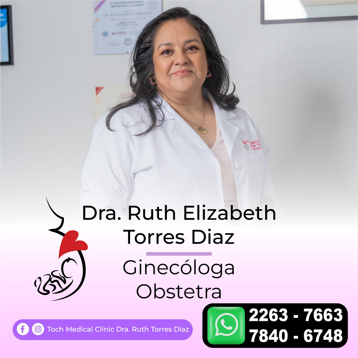 🤰Los controles prenatales son clave desde las primeras semanas del embarazo para evaluar el crecimiento del bebé y detectar complicaciones a tiempo.

Agenda tu cita hoy mismo con la Dra. Ruth Torres, ginecóloga obstetra:

📞 2263-7663 | 7840-6748
