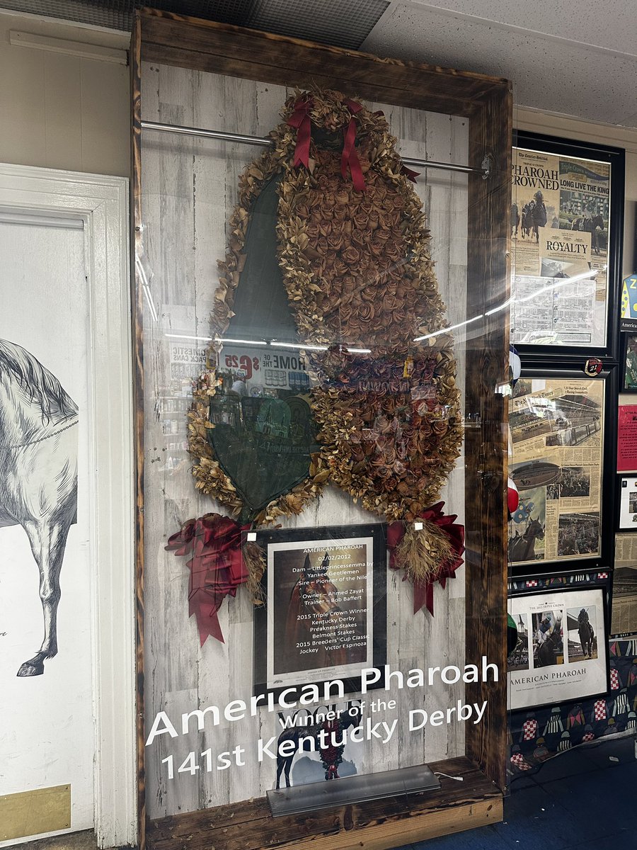 _betbailey's tweet image. Stopped by the Silver Streak Market on the way home from Tortilla's vet visit and got to see American Pharoah's Derby blanket in person!