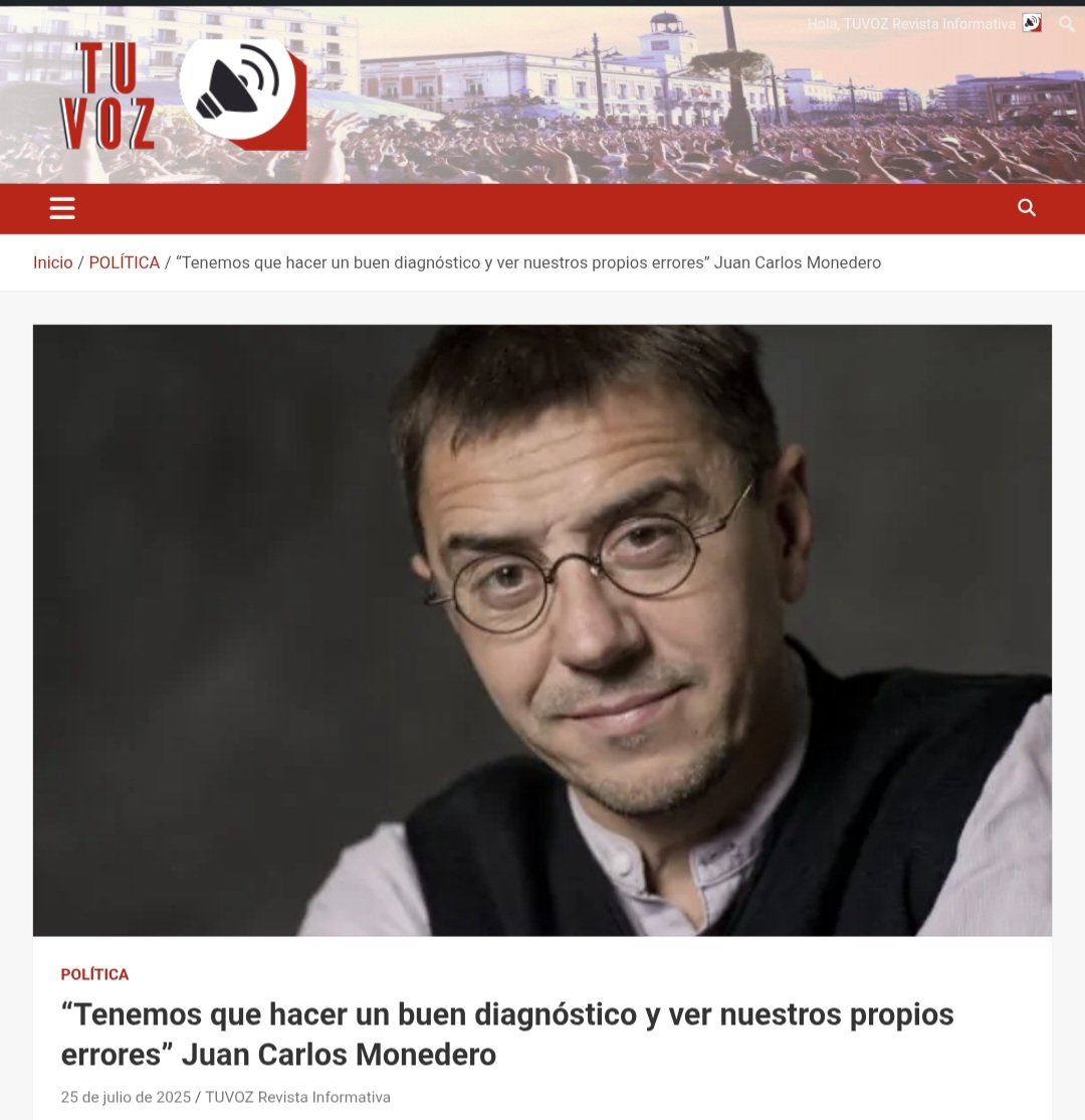 DiasporaEspa's tweet image. “Tenemos que hacer un buen diagnóstico y ver nuestros propios errores” Juan Carlos Monedero
Por Walter C. Medina
ENTREVISTA Exclusiva a A JUAN CARLOS MONEDERO.
Durante una entrevista en la que participaron Francisco López, Hugo Castro Fau y Ximena Donamaría (desde #Argentina) y…
