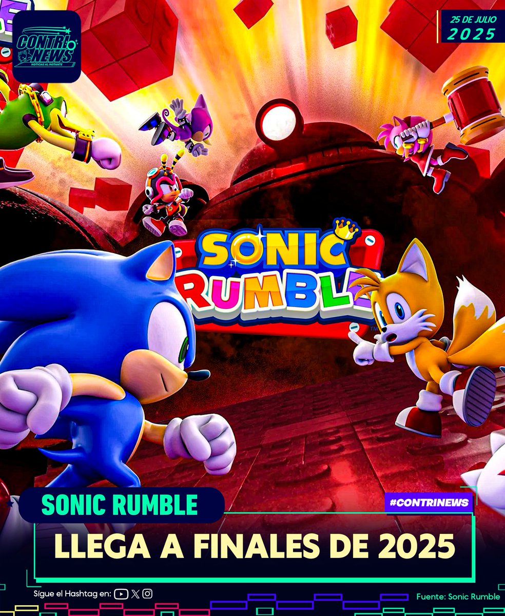 contriteorb4's tweet image. #CONTRINEWS
Las cuentas de Sonic Rumble han dado un nuevo comunicado sobre el "lanzamiento global" del juego
indicando que siguen mejorándolo en apartados como nuevos personajes, modos de juego, crossovers etc.
y que llegará a finales de este año ☠️ #SonicRumble