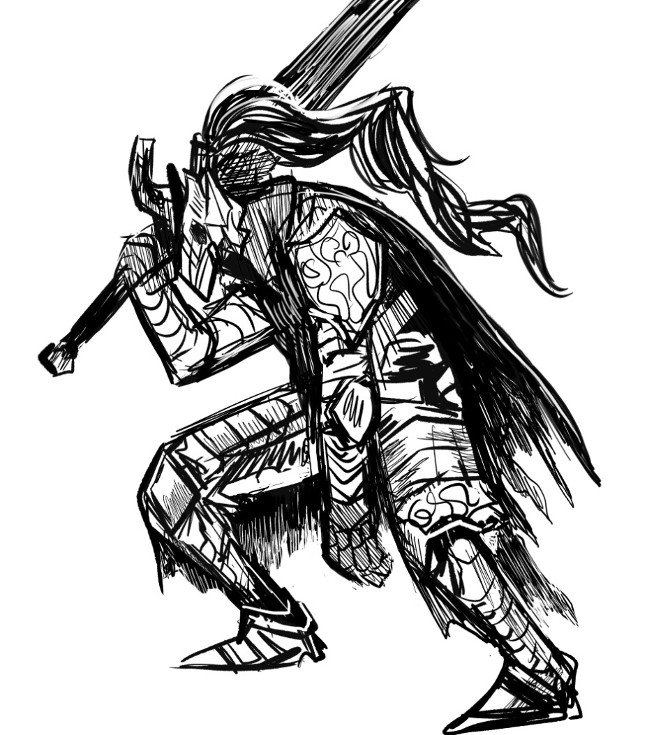 skeletonluvr's tweet photo. dark souls gettin me to draw stuff outside my comfort zone https://t.co/y6UK4fFIIU