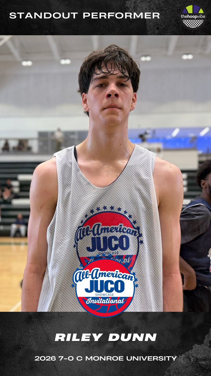 JucoRecruiting's tweet image. 2026 Monroe University 7’0 C Riley Dunn (@DunnRiley3) has picked up offers from:
Stony Brook
Hofstra
Manhattan
Dunn had a strong showing at the @JUCOShowcase Invitational in Atlanta
📸 @thehoopvibe