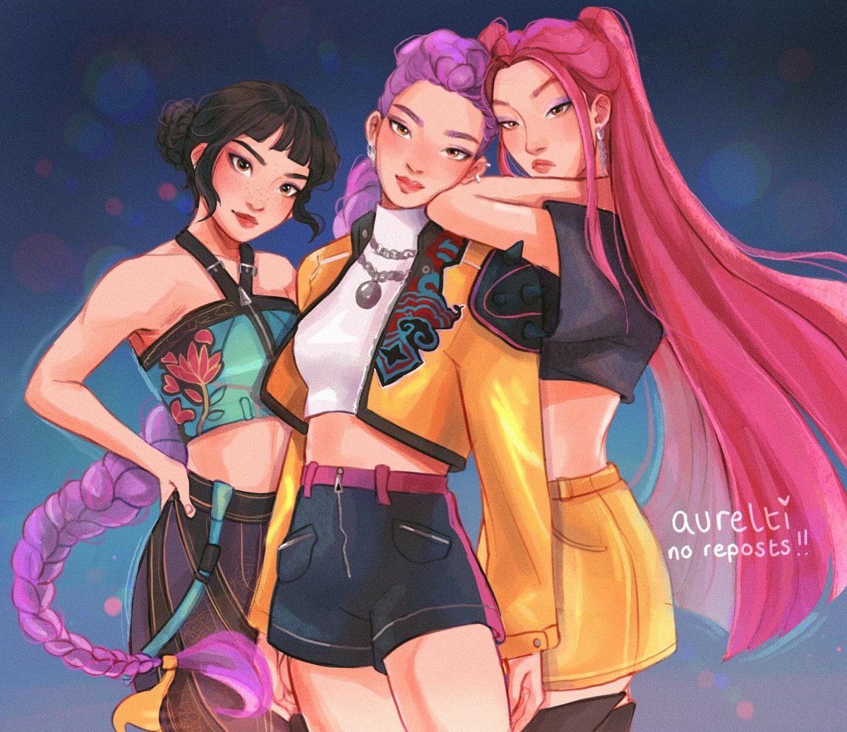 aurelti_'s tweet image. totally didn’t ignore half the clothing details #KPOPDEMONHUNTERS #huntrix #huntrixfanart
