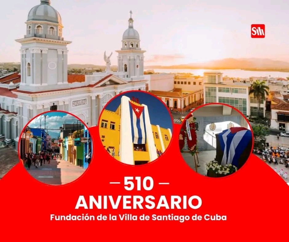 Gianny López Brito (@giannylb2022) on Twitter photo Una ciudad heroica, con una historia que es símbolo de la patria. Santiago es Santiago, sin duda. Felicidades en su aniversario 510.
<a href="/LorenzoOsbel/">Osbel Lorenzo</a> <a href="/YelenysLasTunas/">Yelenys Tornet Menéndez</a>
<a href="/TunasTV1/">@LasTunasTV</a> <a href="/Liagr23/">Lia Gómez Rodríguez</a> <a href="/CubanoYoe/">Yoe Hernández Glez</a>
<a href="/ili/">ivanli</a> Una ciudad heroica, con una historia que es símbolo de la patria. Santiago es Santiago, sin duda. Felicidades en su aniversario 510.
<a href="/LorenzoOsbel/">Osbel Lorenzo</a> <a href="/YelenysLasTunas/">Yelenys Tornet Menéndez</a>
<a href="/TunasTV1/">@LasTunasTV</a> <a href="/Liagr23/">Lia Gómez Rodríguez</a> <a href="/CubanoYoe/">Yoe Hernández Glez</a>
<a href="/ili/">ivanli</a>
