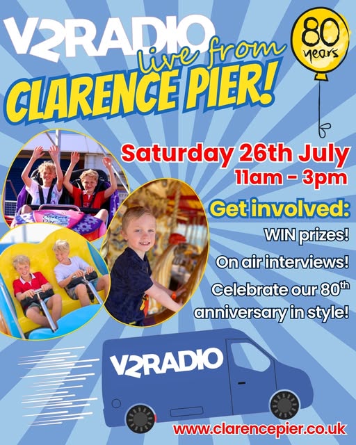Live tomorrow <a href="/V2RadioSussex/">V2 Radio</a> 
See you there, or listen online, on your smart speaker or on DAB across the south  #clarencepier #southsea