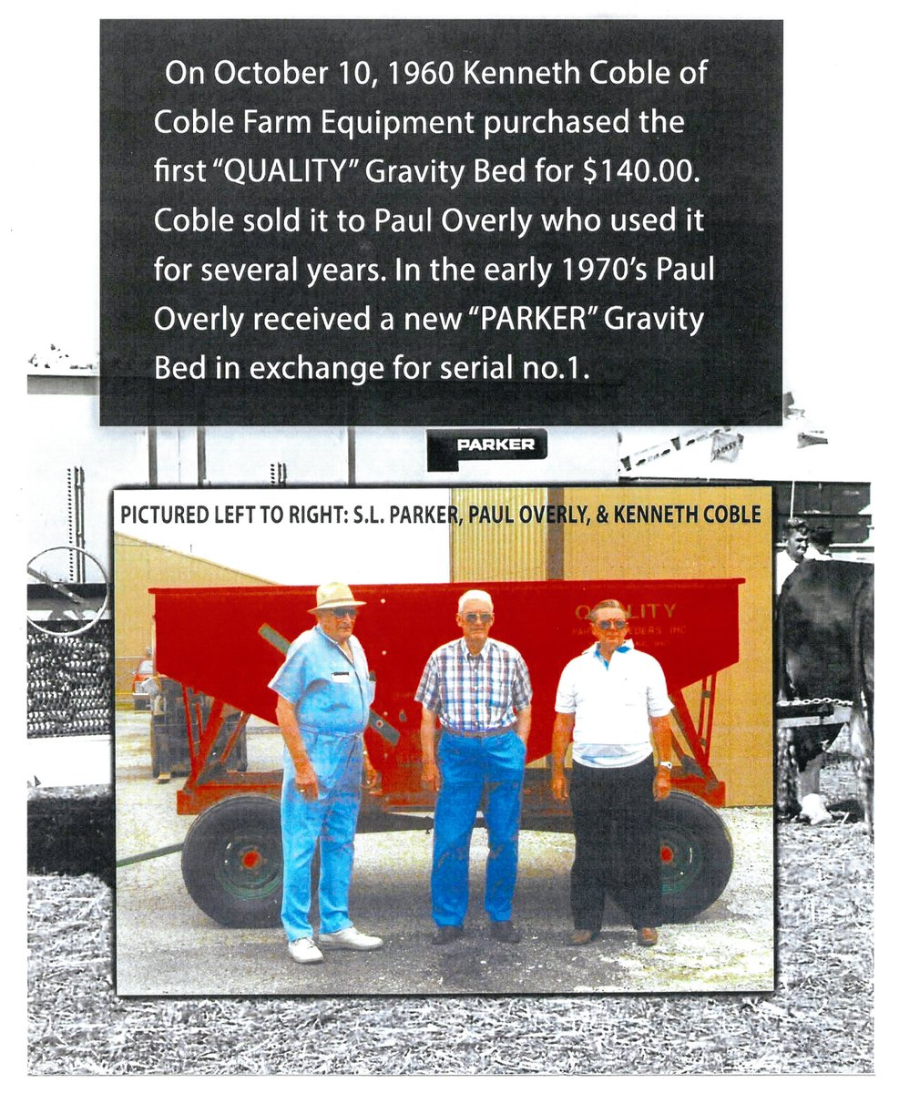 UnverferthMfg's tweet image. It’s long been said that the first Parker box cost $140 and was sold to Kenneth Coble Oct. 3, 1960, of South Whitely, IN. On Tuesday, his son, Kerry, dropped by with the receipts! That ole #1 serial number is now with Echoes of the Past, Warsaw, IN. Thanks, Kerry! #FBFriday