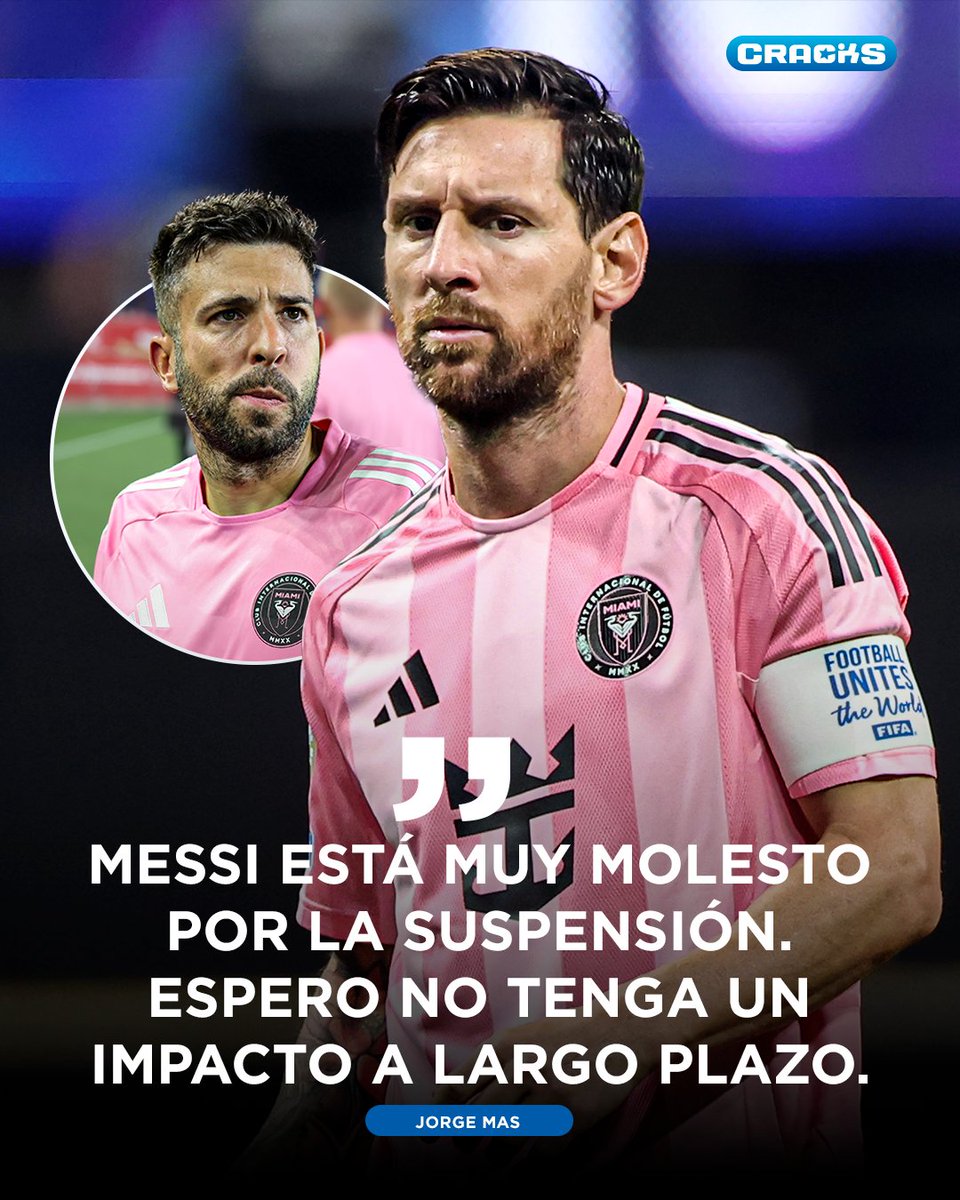 cracks_oficial's tweet image. A MESSI NO LE GUSTÓ 😡
Jorge Mas, presidente y accionista del Inter Miami, dijo que la sanción no le agradó a Messi y que pudo afectar su percepción sobre la MLS y sus reglas.
¿Opiniones? Los leemos 👀💭