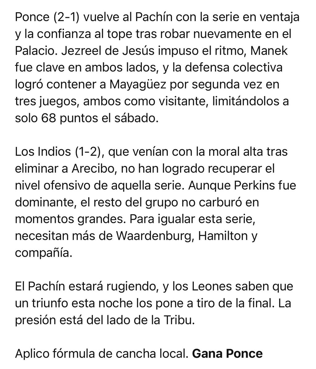 ElFantasmaFufi's tweet image. MAYAGÜEZ EN PONCE, JUEGO 4 – SEMIFINAL, 8:00 PM – YOUTUBE
#BSN #BSNPR #PUERTORICO 🏀