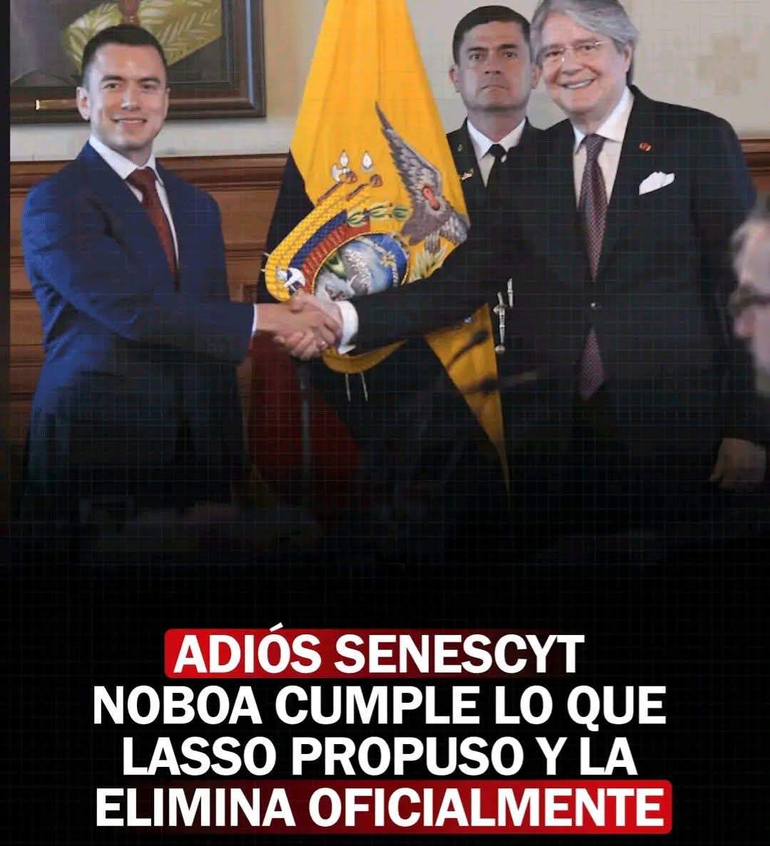 SE ACABO EL SENESCYT QUE TANTO DAÑO LE CAUSO A NUESTROS JOVENES - OTRA CREACION DE MAMELUKO QUE EL PRESIDENTE NOBOA ELIMINO !!!! <a href="/FullDemocracia/">Full Democracia</a> <a href="/ces_ec/">CES</a> <a href="/BancadaADN/">Bancada ADN</a> <a href="/DanielNoboaOk/">Daniel Noboa Azin</a>