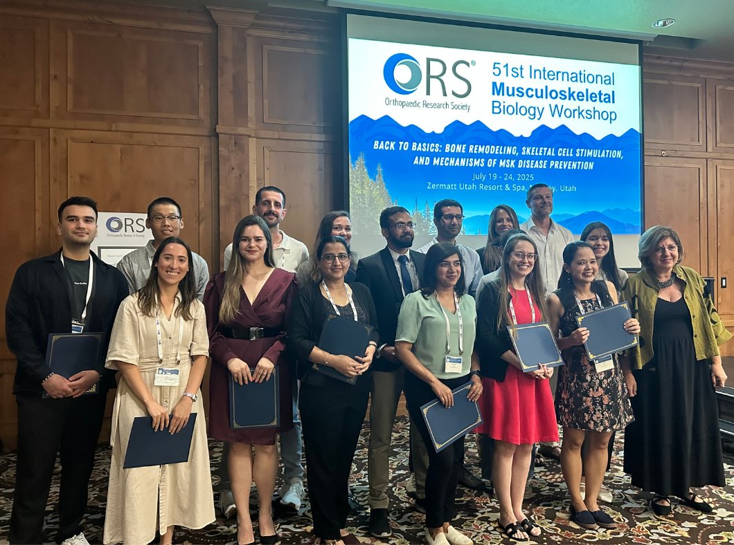 ORSsociety's tweet image. 🎉 Congratulations to the 2025 Alice L. Jee Award recipients!
Honored for their outstanding research at the 51st International Musculoskeletal Biology Workshop during the Awards & Recognition Banquet on July 22. View full list of recipient names: bit.ly/3J0EcU0
