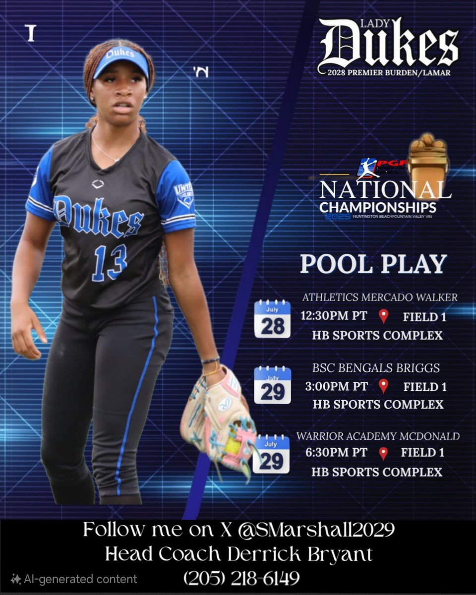 SMarshall2029's tweet image. Ok coaches this is going to be my last tournament for the summer and it&apos;s a special one for me because I get the opportunity to compete for the PGF Natty with my teammates @LadyDukesBurden in California! 
#SkyIsTheLimit #BlueMagic #TeamAI
@KarenWeekly @KateMalveaux @ToriTyson…