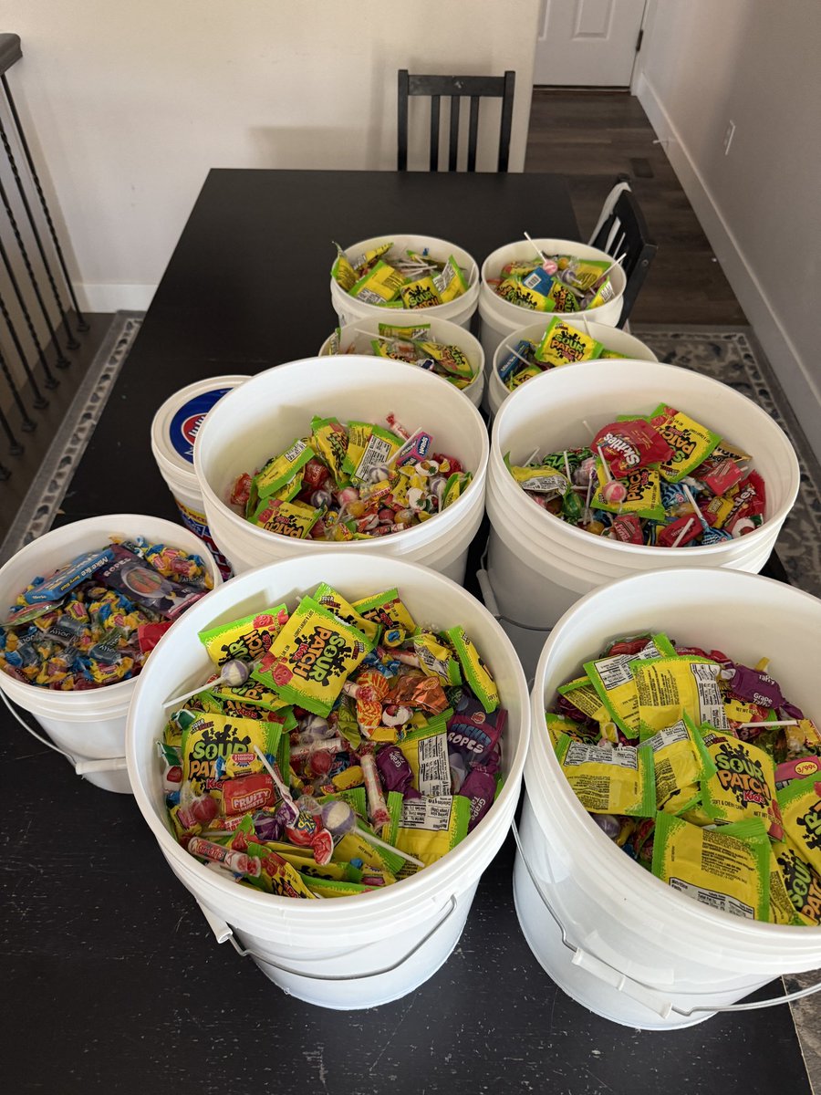 SledgeDev's tweet image. We got all the candy ready to throw out at the Pioneer Day parade. We ran out last year, hope we got enough
