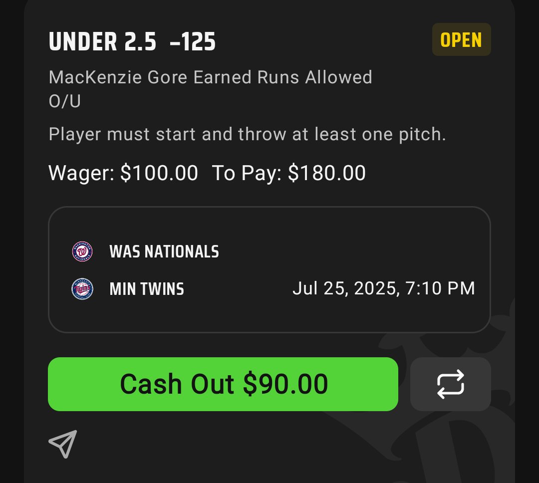 I talked about already being on Gores ER under #Natitude and at the end I talked about backing webb #SFGiants in a double get back spot #LGM #TheBalkingDead