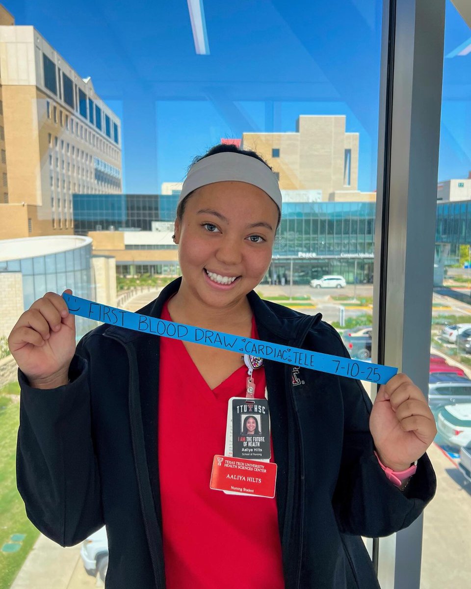 ttuhscson's tweet image. βIVβe been waiting for this one β Aaliya, a nursing student at the Lubbock campus, was excited about her #FirstIV start! For @ttuhsc School of Nursing students, itβs something of a tradition to pose for a photo with the tourniquet from their first IV start or blood draw.