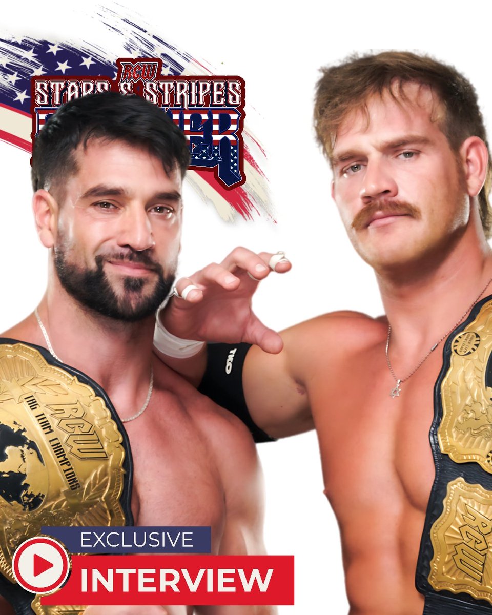 rcwforever's tweet image. Exclusive interview with the RCW Tag Team Champions, Ross and Marshall Von Erich, after RCW: Stars n&apos; Stripes Forever! How cool was it that their father Kevin Von Erich watched his sons compete?

Link: youtu.be/RdNvFxfoyug?si…