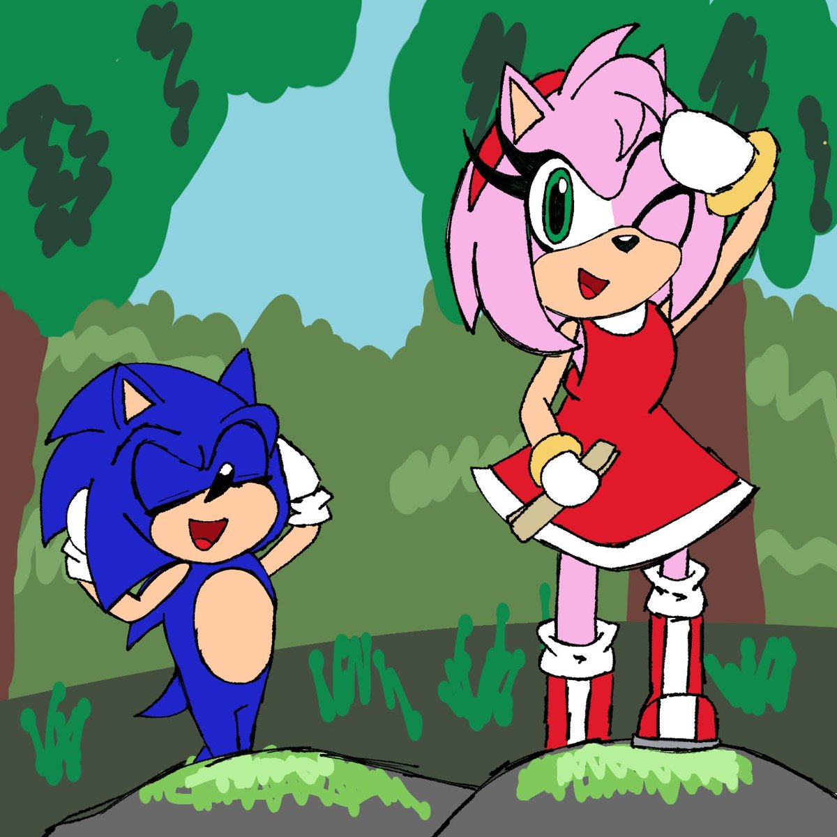 Yenciidraws's tweet image. Sonamy Week Day 1: Adventure
#sonamyweek2025 #Sonamy #SonicTheHedgehog #AmyRose