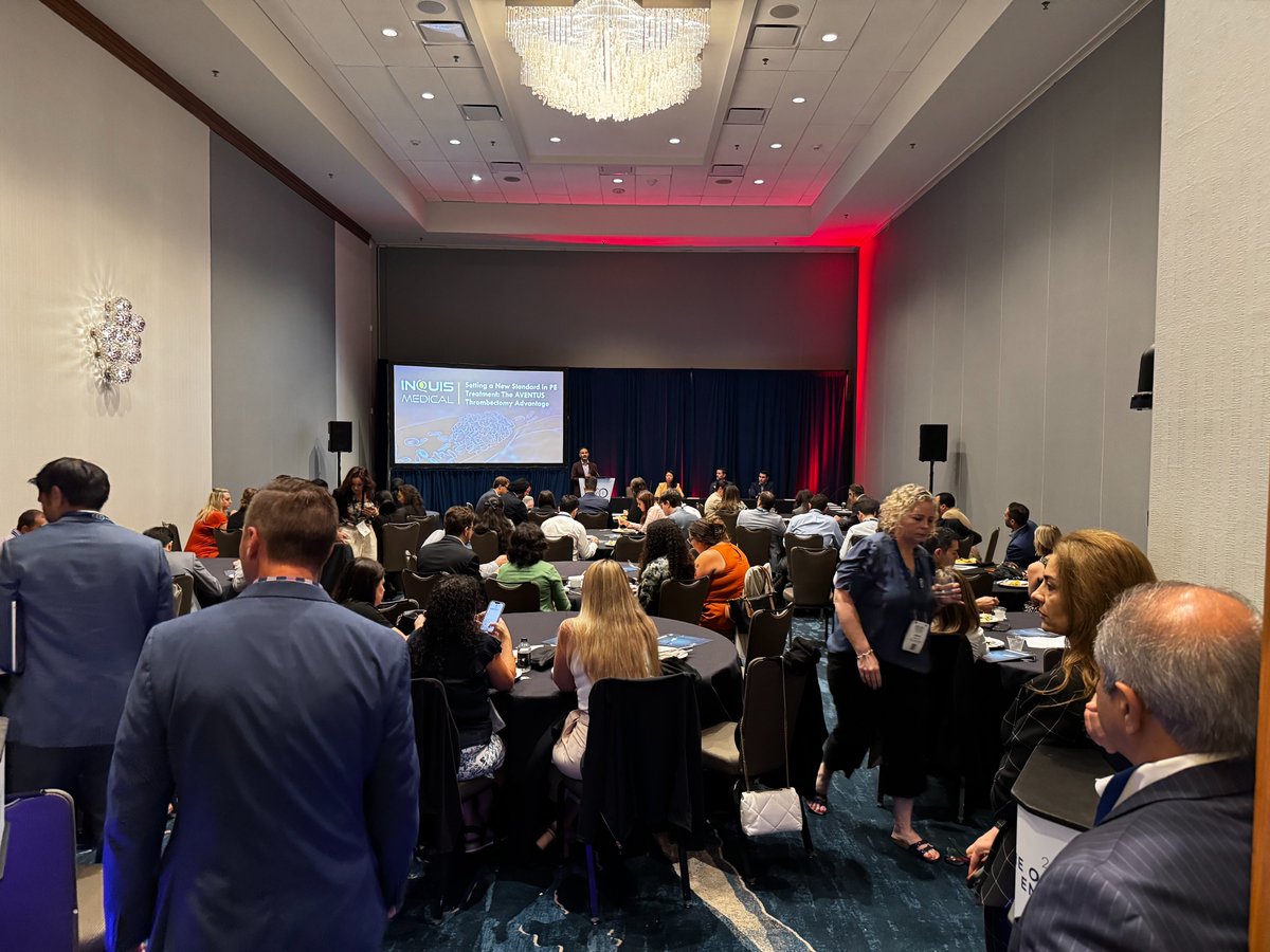 Inquismedical's tweet image. A huge thank you to our incredible panel and everyone who joined us at today’s CVI lunch symposium.
We’re proud to showcase the data, experience, and innovation behind the AVENTUS System—and can’t wait to get this technology into the hands of those on the front lines of saving…