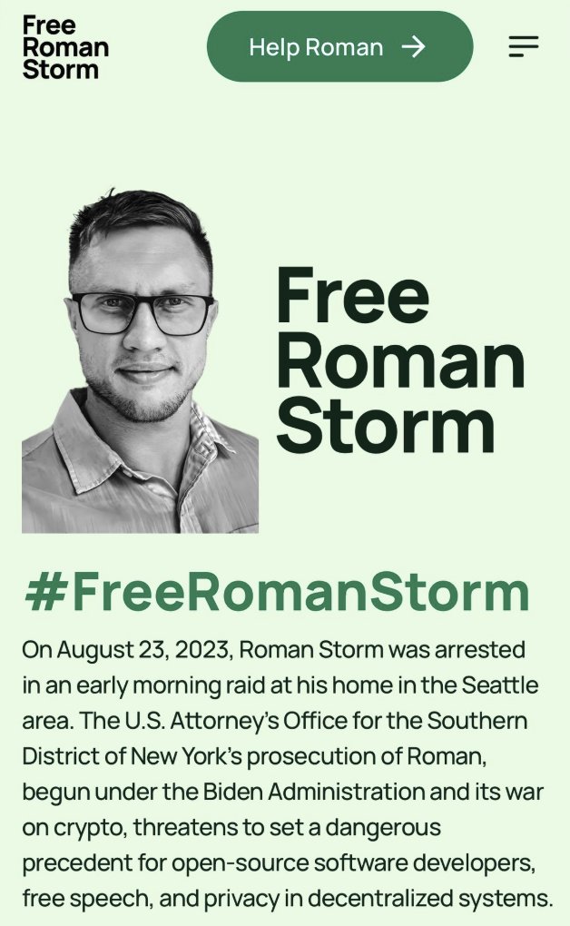 Privacy is not a crime.
Free Roman Storm!
freeromanstorm.com