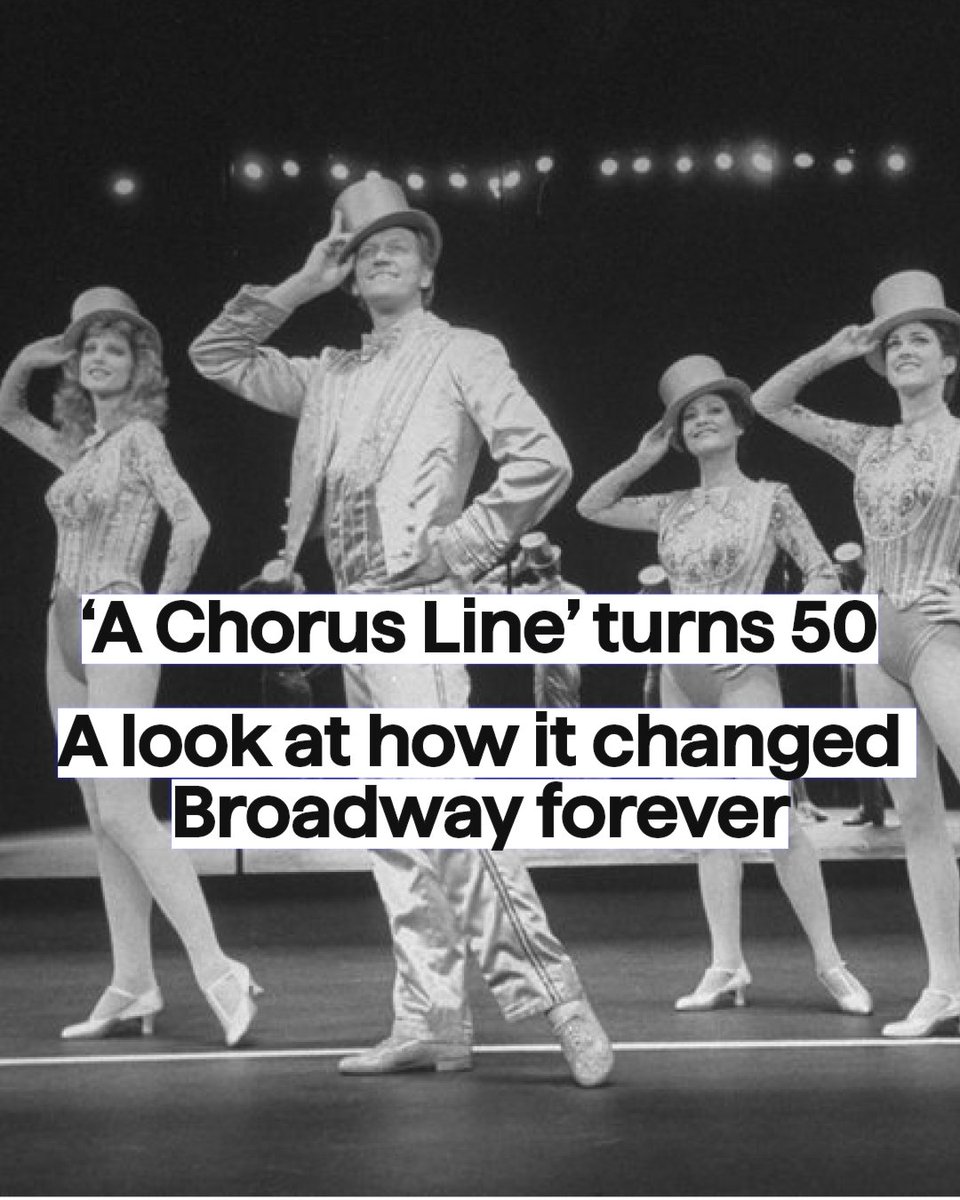 You don’t get 'Hamilton' without 'A Chorus Line.'

A look back at how the musical changed Broadway 50 years ago: bit.ly/4o0JWx7
