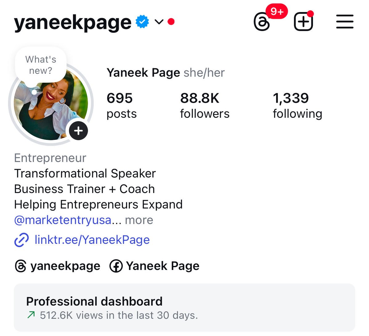 yaneekpage's tweet image. So Meta called me today. They said my content is great. I’m consistent, and positive/inspirational.
My page has grown by over 4,500 in the last 90 days, and that my content really resonates.
Love that for my community ❤️