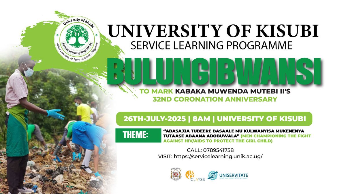 UniK_SL's tweet image. Join us tomorrow for BulungiBwansi activity

#32Amatikkira