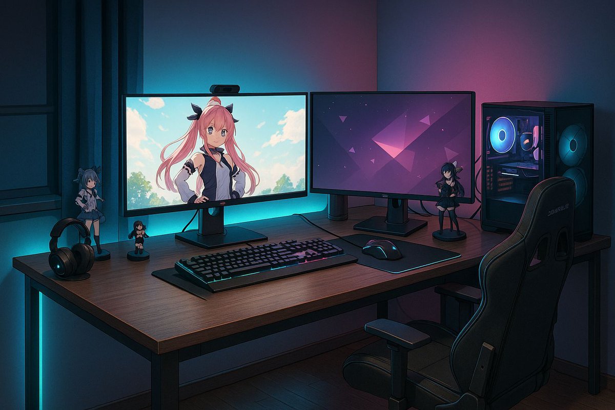 Hustle by day, grind by night! 💼🎮 Work mode: to-do list bigger than a Titan on AOT. Play mode: neon-lit battle station, co-op with the squad. Work-life balance? More like boss-life balance. Show me your setups👇 #Gamers #Productivity #WorkHardPlayHard #Anime