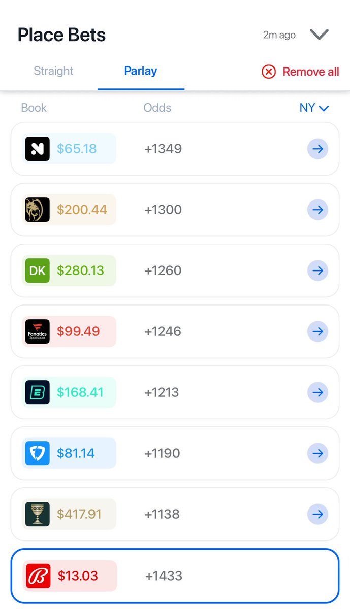 pikkitsports's tweet image. A reminder that Pikkit always shows you the best odds for any parlays so you can always maximize profit ✍️