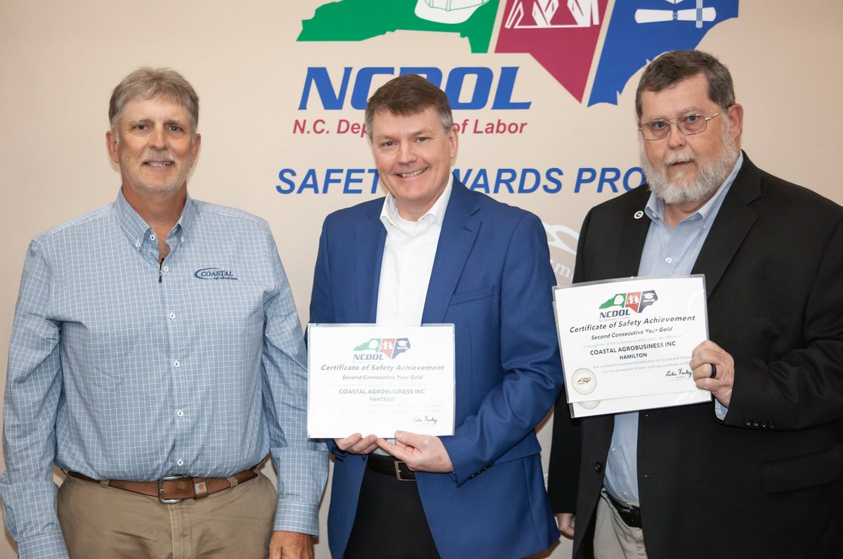 CoastalAgro's tweet photo. Congratulations!  Safety is one of our Core Values at CoastalAgroBusiness. https://t.co/SrEE9QEOeh