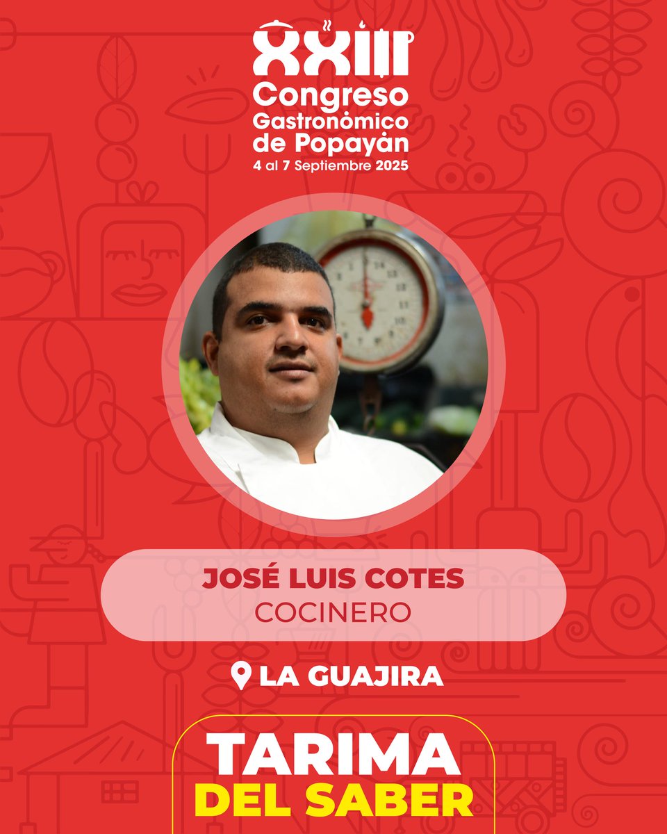 🔥 Desde Riohacha llega José Luis Cotes, cocinero guajiro, chef de Mantequilla e investigador de las cocinas ancestrales del Caribe. Ha documentado saberes afrodescendientes en la Sierra Nevada y el Perijá, y creado “Los frutos del desierto de Juyà”.
