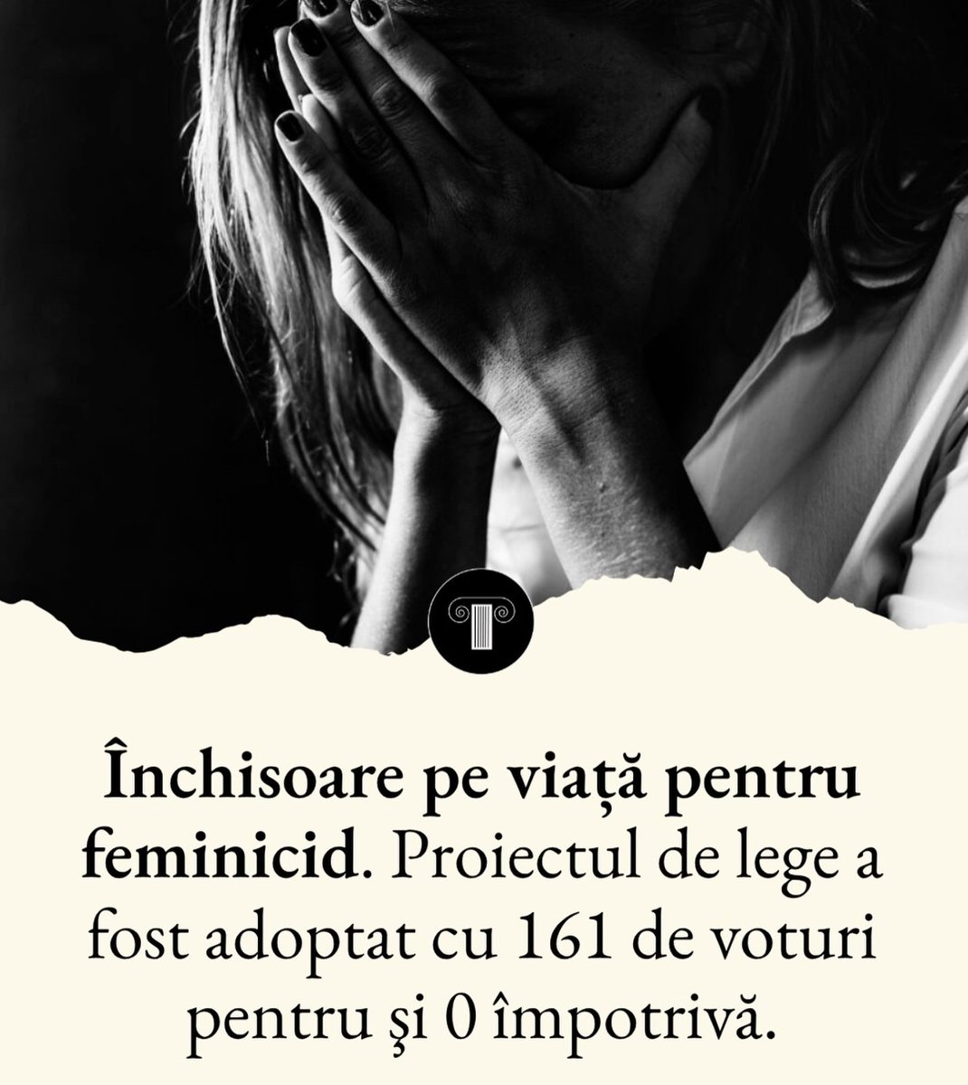 theDobermaneth's tweet image. 🇮🇹ITALIA : Închisoare pe viață pentru femicid.
"Orice persoană care provoacă moartea unei femei prin acte de discriminare sau ură pentru simplul fapt că este femeie, ori dacă fapta are scopul de a reprima libertățile, drepturile sau personalitatea victimei."
La noi când?