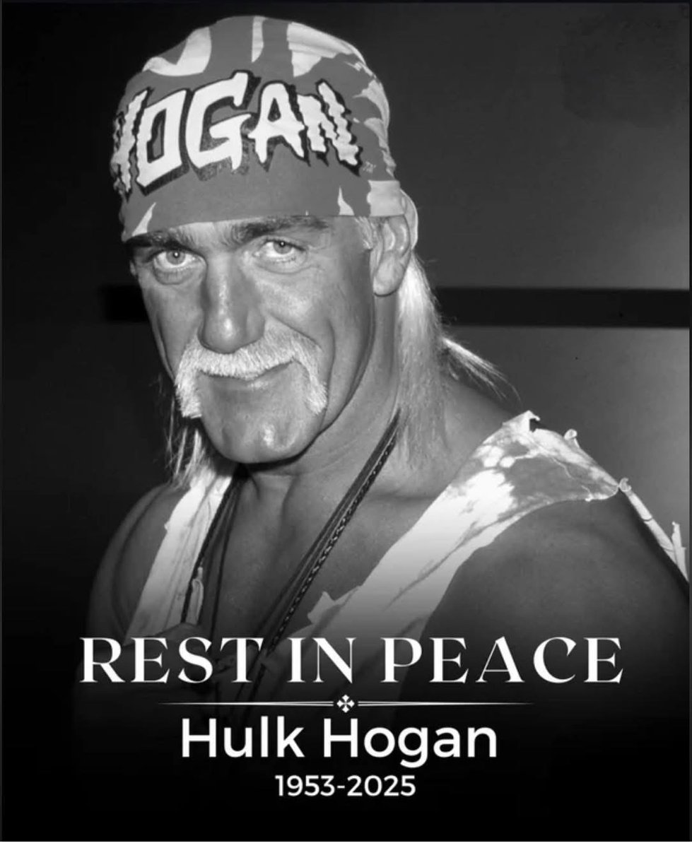 cootersplace's tweet image. We at Cooter’s Place mourn the loss of pro wrestling legend Hulk Hogan, whose charisma and shirt-ripping showmanship brought the theatrical sport to new heights of mainstream popularity. He died Thursday in Florida. Rest in peace, brother. #HulkHogan #HulkHoganRIP