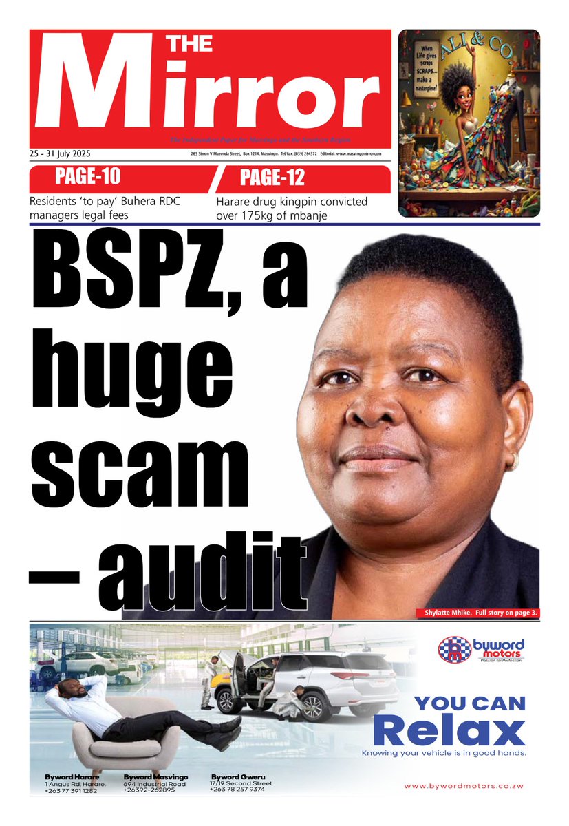TheMirrorMsv's tweet image. Look out for your copy of The Mirror..... anyflip.com/pckiw/voif/
Follow The Mirror channel on WhatsApp: whatsapp.com/channel/0029Va…
@MoPSEZim
@lawsocietyofzim
@ZACConline
@fojo_int
@JobSikhala1
@USEmbZim
@JSCZim
@CCCZimbabwe
@ChangeRadioZW
@zanupf_patriots
@ZanuPFYouthLeag…