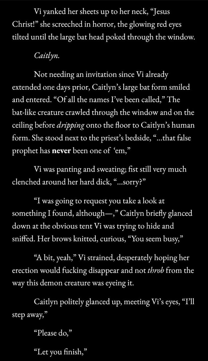 CourtPHX's tweet image. Priest Vampire Hunter Vi/Vampire Caitlyn sneak peek for something I have planned for Kinktober 🦇✝
