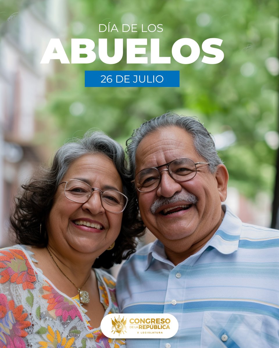👵👴 En el Día de los Abuelos, honramos y rendimos homenaje a quienes, con sabiduría, experiencia de vida, amor y el valioso papel que han realizado para el desarrollo del país.

🏛️ #XLegislatura
