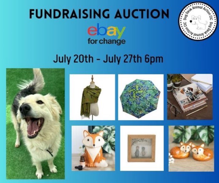 Lisa Clare Read 💙 (@lisaclareread2) on Twitter photo Have you checked out the <a href="/DogDeskAction/">Dog Desk Animal Action</a> auction yet?
Loads of goodies up for grabs & all funds raised will help with vet care for the DogDesk #dogs
Ends Sunday 27th July 2025.
Bid via eBay link below ⬇️
ebay.co.uk/sch/i.html?_ss…
Happy Shopping 🛍️
#fundraising #WeekendMood Have you checked out the <a href="/DogDeskAction/">Dog Desk Animal Action</a> auction yet?
Loads of goodies up for grabs & all funds raised will help with vet care for the DogDesk #dogs
Ends Sunday 27th July 2025.
Bid via eBay link below ⬇️
ebay.co.uk/sch/i.html?_ss…
Happy Shopping 🛍️
#fundraising #WeekendMood