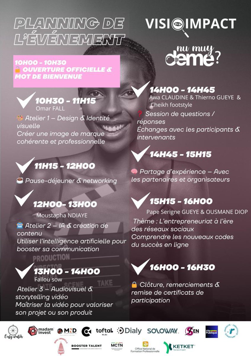 Bonsoir,

Nous avons le plaisir de vous partager la localisation de l’événement Visi 👁️ Impact 

« Entrepreneuriat et image de marque : l’impact de la communication visuelle à l’ère numérique », prévu ce samedi 26 juillet :

📍 maps.app.goo.gl/jMLWP6nzhd1rXD…

L’accueil débutera à partir