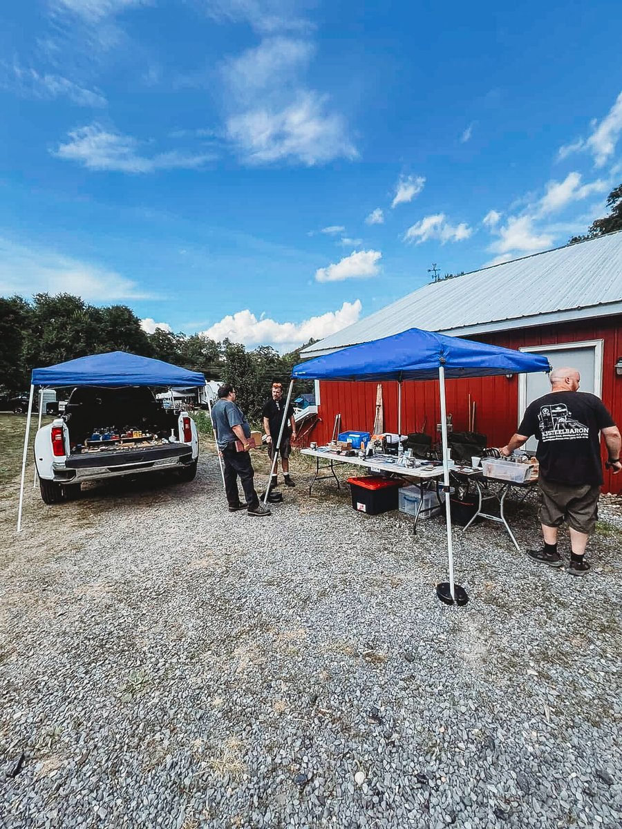 NJ_Steel_Baron's tweet photo. Set up, settled in, and ready to sling steel all weekend long 💪🔥 Day one at the @blacksmith_gathering in Reynoldsville, PA was a hit! Swing by and say hey! https://t.co/yz0xaww37n